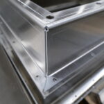 Sheet metal enclosure frame bent using K-Factor.